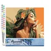 Image de FiguredArt Peinture par Numéro Adulte Femme au turban africain - Kit DIY Numéro dArt - 40x50cm sans châssis en bois