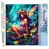 Image de Peinture par Numéro - FIGUREDART - Fée et papillons - 40x50cm - Kit créatif complet - Relaxation assurée