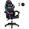 Image de Amstrad chaise gamer ams-900-led-bk led 366 modes noir