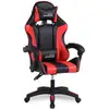 Image de Amstrad ams-800-red fauteuil chaise de bureau gamer coloris noir & rouge - coussin lombaire