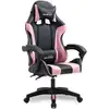 Image de Amstrad Ams-800-pink Chaise De Bureau Gamer Noir & Rose - Coussin Lombaire