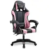 Image de Amstrad ams-800-pink fauteuil chaise de bureau gamer coloris noir & rose - coussin lombaire & ap 