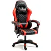 Image de Amstrad ULTIMATE-RED Fauteuil / Chaise de bureau Gamer coloris rouge & noire - coussin lombaire & appuie tête