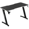 Image de Amstrad desk120z-white bureau informatique ou gamer avec finition blanc - largeur 1m20 - style carbone - porte casque & gobelet