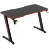 Image de Amstrad desk120z-red bureau informatique ou gamer avec finition rouge - largeur 1m20 - style carbone - porte casque & gobelet