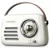 Image de Radio rétro portable ledwood alma, fm, bluetooth 5.3 entrée usb, puissance 30w - batterie 3,7v-1500mah - retro vintage - blanc