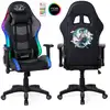 Image de Fauteuil gaming amstrad elite-led-samurai - noir et gris - eclairage led 576 effets - télécommande 