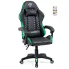 Image de Fauteuil gaming amstrad ams-led-venom - simili cuir noir et vert - eclairage led 366 effets - télé 