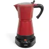 Image de Cafetière italienne électrique livoo dod117rc coloris rouge - 300ml, 6 tasses, 480w