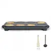 Image de Crêpière livoo maxi crêpes party doc186g 8 mini crêpes ø 12 cm, 1500w, accessoires inclus coloris gris