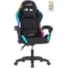 Image de Amstrad ams-910-led-bk fauteuil chaise de bureau gamer noir avec éclairage led 366
