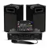 Image de Kit sonorisation 300w bm sonic bms-dj300-usb-bt initiation dj enceintes ampli table de mixage bluetooth usb, microphone câblages