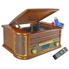Image de Chaîne Hifi INOVALLEY RETRO29-E vinyle style rétro Bluetooth CD K7 Audio FM USB + télécommande+Clé USB 32G