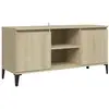 Image de Meuble Tv Avec Pieds En Métal Chêne Sonoma 103,5x35x50