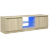 Image de Meuble Tv Avec Lumières Led Chêne Sonoma 120x30x35,5