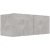 Image de Meuble Tv Suspendu Gris Béton 80x30x30