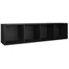 Image de Meuble Tv 4 Niches Bois Noir Asana 143cm