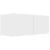 Image de Meuble tv suspendu 2 portes bois blanc oned 80cm