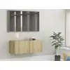 Image de Meuble Tv Suspendu 2 Portes Bois Chêne Clair Oned 80cm