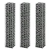Image de Jeu De Panier De Gabion 3 Pcs Fil Galvanisé 25 X 25x150