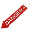 Image de CLJ - Porte-clés - Flèche rouge Danger - Rouge et blanc - Véhicules - Sécurité