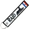 Image de CLJ - Porte-clés - Raid - Police Nationale - Blanc et noir - Métiers -