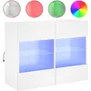 Image de Meuble Tv Mural Avec Lumières Led Blanc 78,5x30x60,5