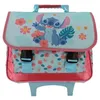 Image de Stitch Cartable à roulettes Bleu ciel /Rose