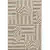 Image de Tapis turin moderne à motif en relief géométrique beige 280x370 cm TUR1121BEI-280x370