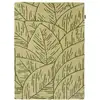Image de Tapis de salon en laine motif feuillage - cèdre blanc vert 200x290