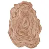 Image de Tapis de salon en laine motif bois - cèdre blanc marron 133x190