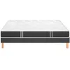 Image de Ensemble Bultex ESSENTIAL + Sommier UNIC confort ferme + pieds 80x200 Tissu gris foncé Mousse