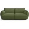 Image de Canapé 3 places en tissu chenille vert olive - Lidia