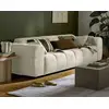 Image de Ray - Canapé Droit 3 Places En Tissu Texturé - Beige