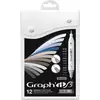 Image de Set 12 Marqueurs Graph'it Brush & Extra Fine - Mix Greys