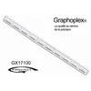 Image de Règle de coupe bord acier anti-glisse quadrillée 100cm