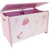 Image de Coffre A Jouets Licorne En Bois Pour Enfant -