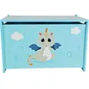 Image de Coffre à jouets en bois LEON LE DRAGON - FUN HOUSE - ± 40 x 58 x 36 cm - Bleu