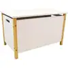 Image de Coffre A Jouets En Bois Scandiwood - Blanc Et Beige - Pour Enfant A Partir De 36 Mois