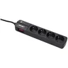 Image de INFOSEC - S4 Black Line II - Multiprises parafoudre 4 Prises FR - Garantie 2 ans