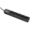 Image de INFOSEC - S5 Black Line II - Parasurtenseur 5 Prises - Garantie 2 ans