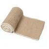 Image de CHEMIN DE TABLE JUTE DENTELLE 20CMX5M Beige Ivoire Crème Écru Naturel Taupe