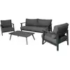 Image de Salon De Détente Lava Alu Avec Coussins Sunbrella - Graphite (set Complet)