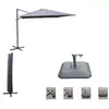 Image de Set D'ombrage Complet (1 Parasol Déporté Nh 3x3 + 1 Housse + 1 Lestage) - Grey