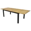 Image de Table extensible - MADAGASCAR - Aluminium graphite - Teck FSC 100% - Allonge papillon - 180/260 x 100 cm