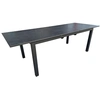 Image de Table Extensible - Melodie - Aluminium Époxy Graphite - Plateau Céramique 6 Mm - 180/240 X 90 Cm