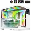 Image de Boîtier PC Gamer - SPIRIT OF GAMER - VIPER CRX ARTIC - Écran LCD Multifonction - Verre Trempé - Compatible ATX