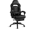 Image de Chaise Gaming - Spirit Of Gamer - Mustang Series Noir - Simili Cuir - Inclinable 135° - Repose Pieds