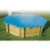 Image de Bâche D'hiver Et De Sécurité Pour Piscine Bois Octogonale 430 - Bleue - Epaisseur 550gr