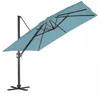 Image de Parasol en Aluminium à Pied Déporté de 3 x 3 m Bleu Pétrole 3 m